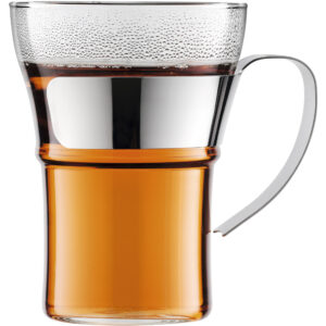 Bodum ASSAM Kaffeglass med krom hank, 2 stk. - 0,35 l
