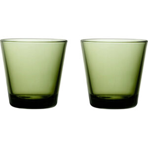 Iittala Kartio Glass 21 cl Mosegrønn 2-pk