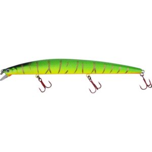 Fladen Warbird Minnow 18cm - 26g Yellow/Orange/Black/Green/Gold Stripes