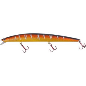 Fladen Warbird Minnow 18cm - 26g Yellow/Orange/Black/Silver Stripes