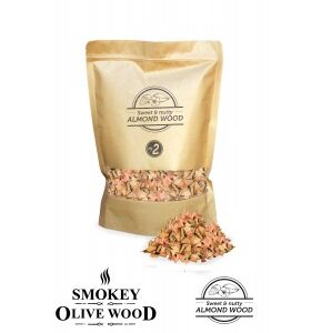 Røykeflis av Mandeltre Nº2 - Smokey Olive Wood