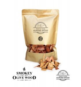 Røykeflis av Mandeltre Nº3 - Smokey Olive Wood
