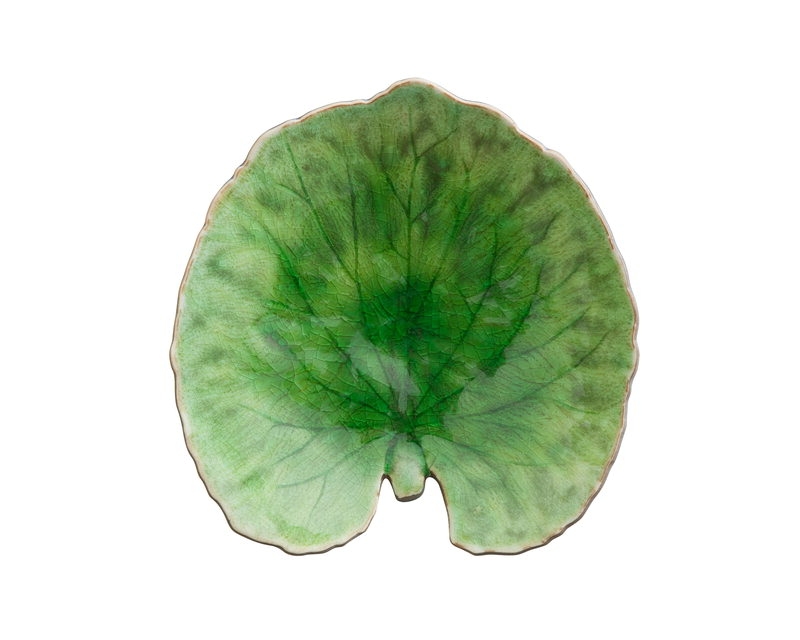 Costa Nova Riviera tallerken vannliljeblad grønn/sort - 18 cm