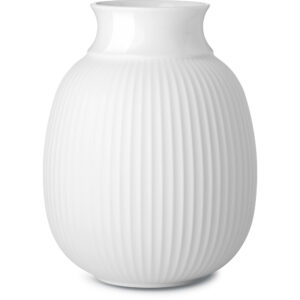 Lyngby Porcelæn Curve Vase 12,5 cm. hvit håndlaget porselen