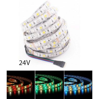 12W/m RGB+WW LED strip - 5 meter, IP20, 60 LED per meter, 24V