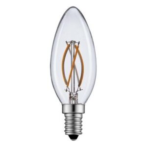 2W LED stearinlys pære - Karbon filamenter, varm hvit, E14 - Dimbar : Ikke dimbar, Kulør : Varm