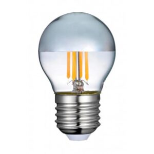 4W LED kronepære - Toppforspeiled, dimbar, E27 - Dimbar : Dimbar, Kulør : Varm