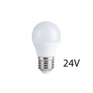 4W LED pære - G45, E27, 24V - Dimbar : Ikke dimbar, Kulør : Varm