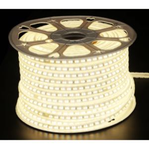 5 m.vanntett LED strip (Type X) - 230V, IP67, 100 LED, 9W/m, kan kuttes hver 10cm - Kulør : Nøytral
