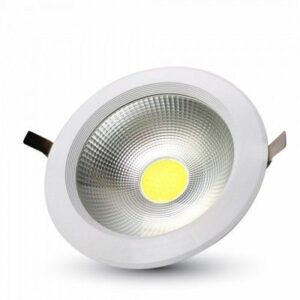 V-Tac 10W LED downlight - Hull: Ø12 cm, Mål: Ø13,5 cm, 230V - Dimbar : Ikke dimbar, Kulør : Nøytral