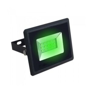 V-Tac 10W LED lyskaster - Arbeidslampe, grønn, utendørs - Dimbar : Ikke dimbar, Farge på huset : Svart, Kulør : Grønn