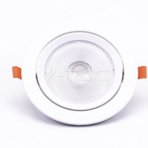 V-Tac 20W LED spotlight - Hull: Ø14,5 cm, Mål: Ø17 cm, 3 cm høy, Samsung LED chip, 230V - Dimbar : Ikke dimbar, Kulør : Varm