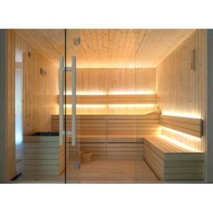 Sauna LED strip - 1M, 8W per meter, IP68, 24V - Kulør : Varm