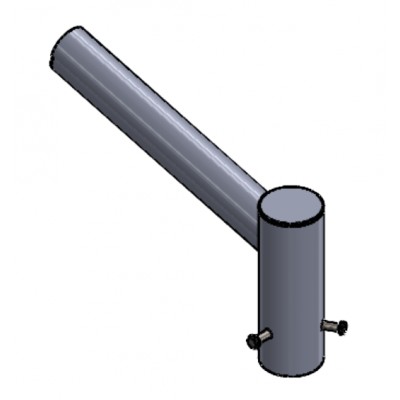 Brakett for gatelys - Passer 100W, 120W og 150W, Ø60mm / Ø70mm, grå pulverlakkert