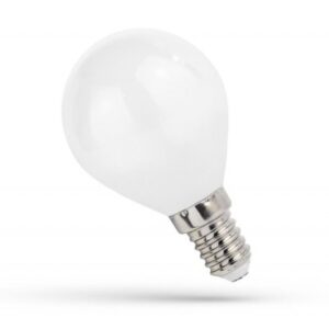 1W LED kronepære - G45, karbon filamenter, mattert glas, E14 - Dimbar : Ikke dimbar, Kulør : Varm