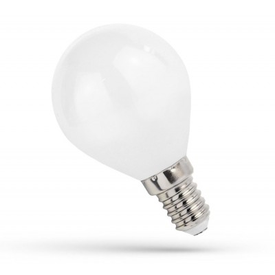 1W LED kronepære - G45, karbon filamenter, mattert glas, E14 - Dimbar : Ikke dimbar, Kulør : Varm
