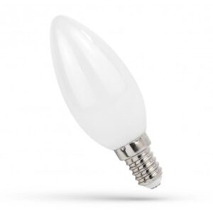 1W LED stearinlys pære - C35, karbon filamenter, mattert glas, E14 - Dimbar : Ikke dimbar, Kulør : Varm