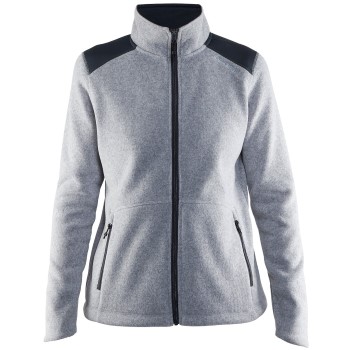 Craft Noble Zip Jacket Heavy Knit Fleece Women Grå polyester Medium Dame