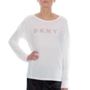 DKNY Elevated Leisure LS Top Hvit modal Medium Dame
