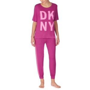 DKNY Only In DKNY T-shirt And Jogger Set Rosa viskose Large Dame