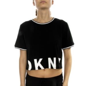 DKNY Spell It Out SS Top Svart Large Dame