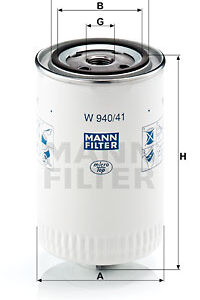 Filter, arbeidshydraulikk MANN-FILTER W 940/41