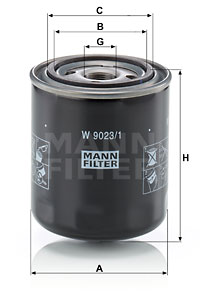 Hydraulikkfilter, automatikk MANN-FILTER W 9023/1