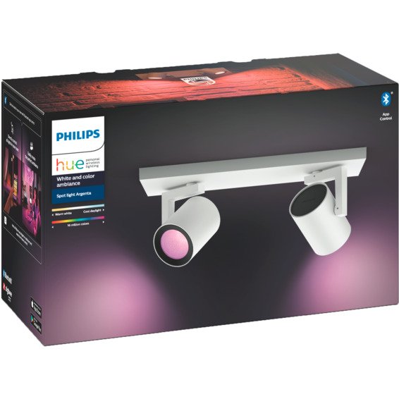 Philips Hue WCA Argenta Dobbel Spotlight 5.7W Hvit