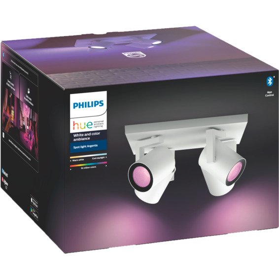 Philips Hue WCA Argenta Firedobbel Spotlight 5.7W Hvit