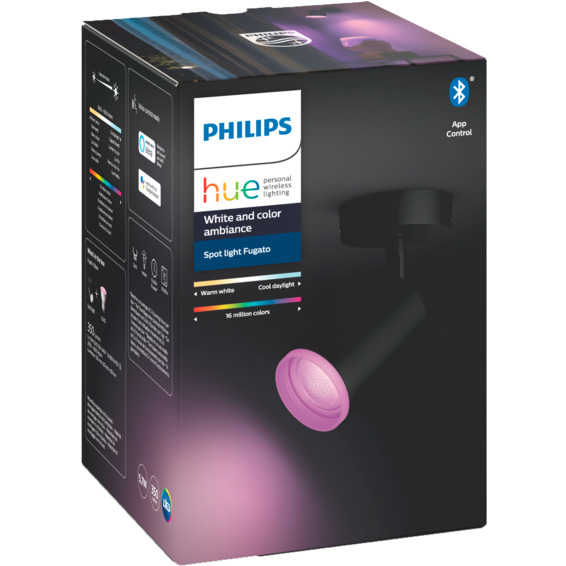 Philips Hue WCA Fugato Enkel Spotlight 5.7W Sort