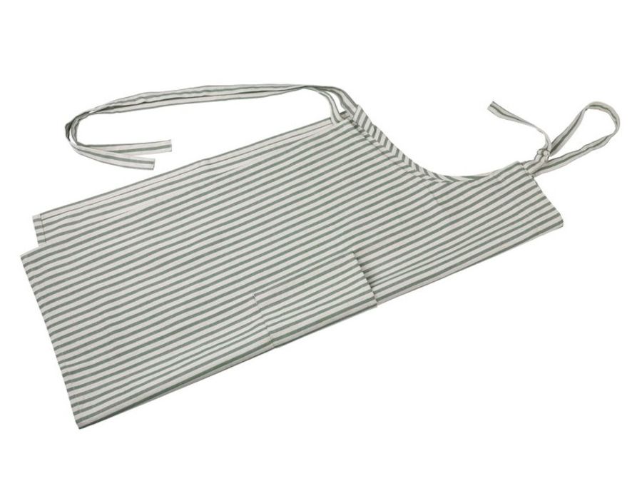 Bastian Tekstil Forkle Sjøgrønn/Natur Striper L95cm B70/80cm
