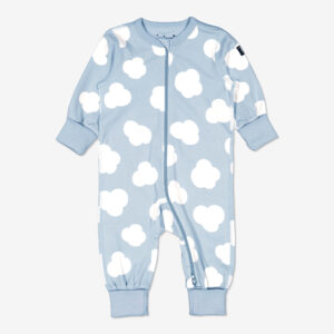 Hel pyjamas med skytrykk baby lysblå