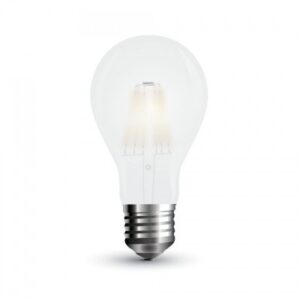 V-Tac 10W LED pære - Karbon filamenter, A67, mattert, E27 - Dimbar : Ikke dimbar, Kulør : Nøytral