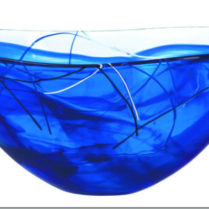 Kosta Boda Contrast Blue Bowl 35cm